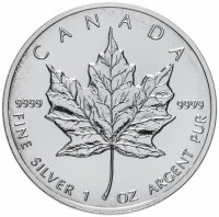 Купить Канада 5 долларов (dollars) 1992 "Кленовый лист"