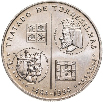 купить Португалия 200 эскудо (escudos) 1994 "500 лет с момента заключения Тордесильясского договора"