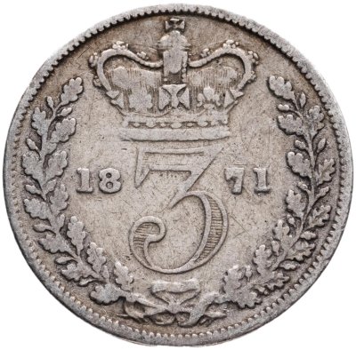 купить Великобритания 3 пенса (pence) 1871