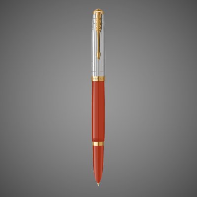 купить Перьевая ручка Parker 51 Premium Red GT, перо:M/F чернила:Black,Blue, в подарочной упаковке., Металлы: нержавеющая сталь, Позолота 23 Ct, смола, 2026 г.