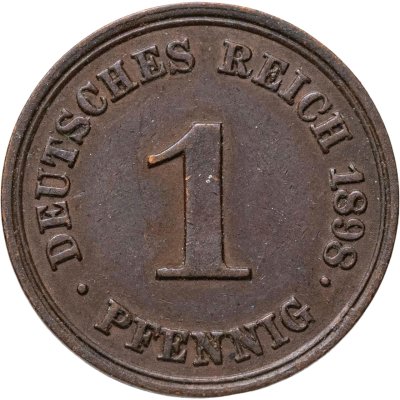 купить Германия 1 пфенниг 1898 F