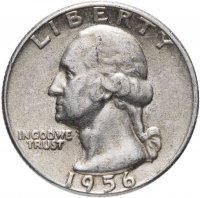 купить США 25 центов (квотер, 1/4 доллара, quarter dollar) 1964 P