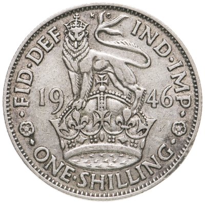 купить Великобритания 1 шиллинг (shilling) 1946 Английский шиллинг - лев, стоящий на короне