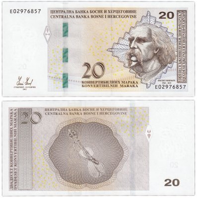 купить Босния и Герцеговина 20 марок 2012 (Pick 83a)