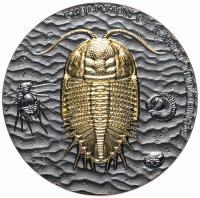 Купить Остров Ниуэ 2 доллара 2016 "Эволюция Земли - Трилобиты", в футляре с сертификатом