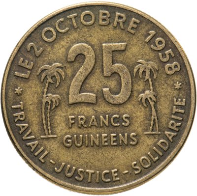 купить Гвинея 25 франков (francs) 1959