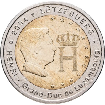 купить Люксембург 2 евро (euro) 2004 Портрет и монограмма герцога Люксембурга Анри Нассау