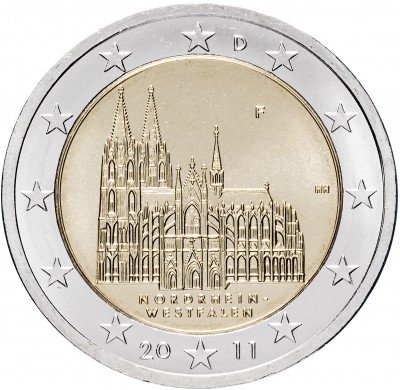 купить Германия 2 евро 2011 F "Федеральные земли Германии: Северный Рейн - Вестфалия"