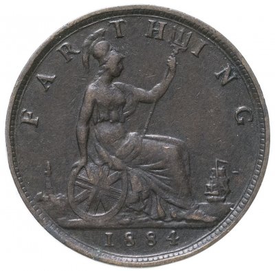 купить Великобритания 1 фартинг (farthing) 1884