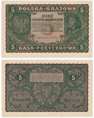 купить Польша 5 марок 1919 (Pick 24)