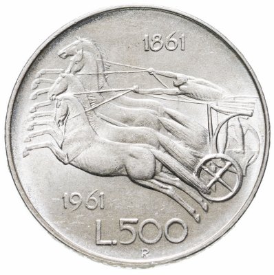 купить Италия 500 лир 1961 "100 лет со дня объединения Италии"