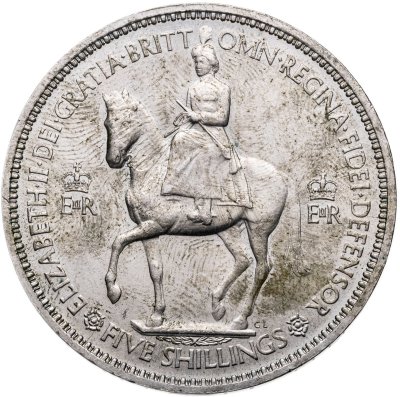 купить Великобритания 5 шиллингов 1953 "Коронация Королевы Елизаветы II" в оригинальной капсуле