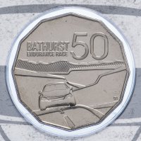 купить Австралия 50 центов 2013 "50 лет гонкам Батерст" UNC в блистере