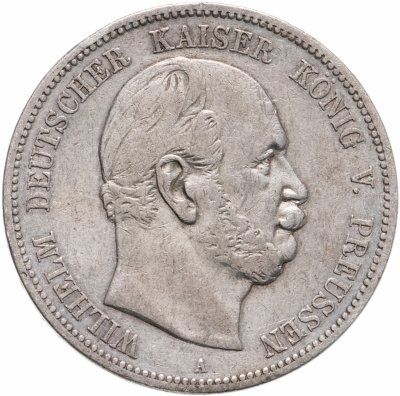 купить Германская Империя, Пруссия 5 марок 1874 A (Вильгельм I)