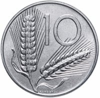 Купить Италия 10 лир 1990-1997 Плуг