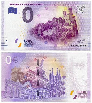 купить 0 евро (euro) "Республика Сан-Марино" 2017 6-серия (SE EW-3)