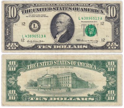 купить США 10 долларов 1969 (Pick 451а) L - Сан Франциско