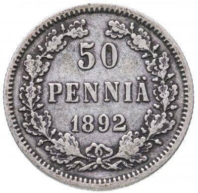 купить 50 пенни 1892 L, монета для Финляндии