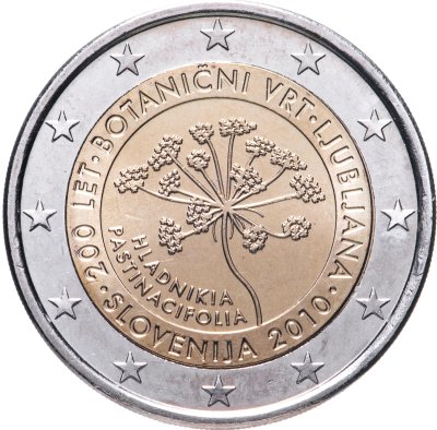 купить Словения 2 евро 2010 "200 лет Ботаническому саду Любляны"