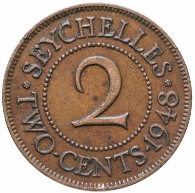 купить Сейшелы 2 цента (cents) 1948