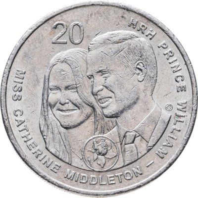купить Австралия 20 центов (cents) 2011 Свадьба Принца Уильяма и Кэтрин Миддлтон