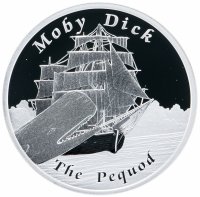 Купить Тувалу 1 доллар 2013 Proof "Корабли которые никогда не плавали - Pequod Моби Дик" в футляре, с сертификатом
