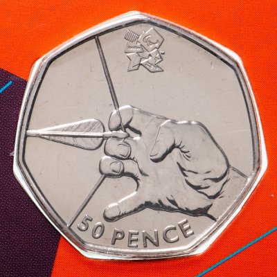 купить Великобритания 50 пенсов (pence) 2011 "XXX летние Олимпийские Игры, Лондон 2012 - Стрельба из лука"