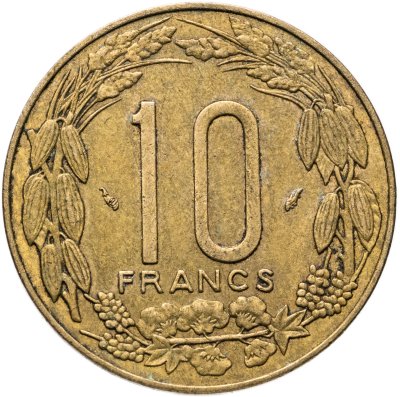 купить Центральная Африка (BEAC) 10 франков (francs) 1981