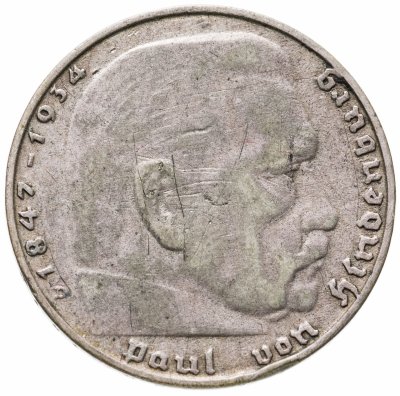 купить Германия (Третий Рейх) 2 рейхсмарки (reichsmark) 1939