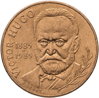 купить Франция 10 франков (francs) 1985 "100 лет со дня смерти Виктора Гюго"