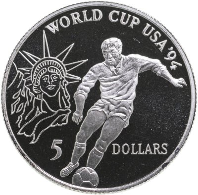 купить Ниуэ 5 долларов (dollars) 1991 Чемпионат мира по футболу США 1994