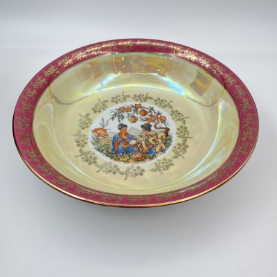 купить Салатник из сервиза "Гейша", фарфор, люстр, деколь, золочение, Spezial Eisenberg Porzellan (SEP), ГДР, 1960-1980 гг.