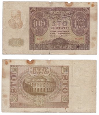 купить Польша 100 злотых 1940