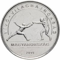 купить Венгрия 50 форинтов (forint) 2019 "Чемпионат мира по фехтованию в Будапеште 2019"
