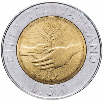 купить Ватикан 500 лир (lire) 1984 "Год мира"