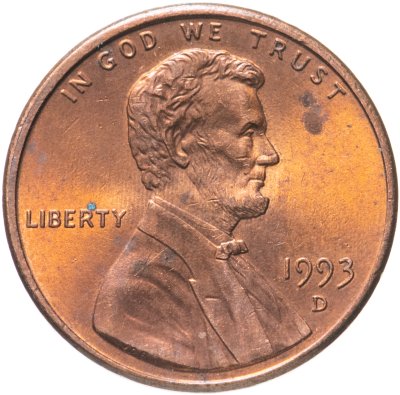 купить США 1 цент (cent) 1993 Мемориал Линкольна (Lincoln Memorial Cent)