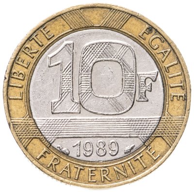 купить Франция 10 франков (francs) 1989
