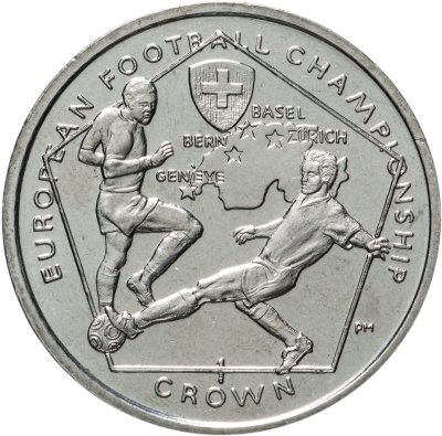 купить Остров Мэн 1 крона 2008 Чемпионат Европы по футболу 2008 /футболисты/