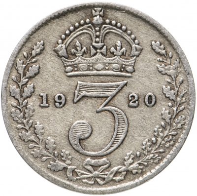 купить Великобритания 3 пенса (pence) 1920
