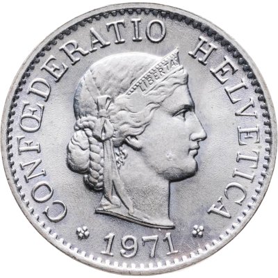 купить Швейцария 5 раппенов (rappen) 1971