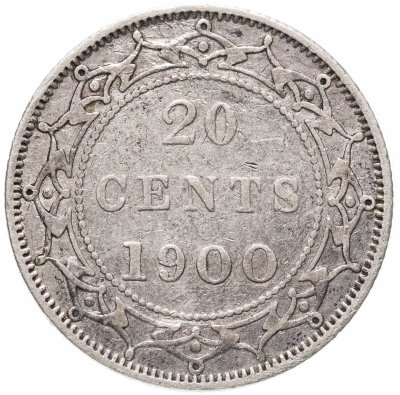 купить Ньюфаундленд 20 центов (cents) 1900