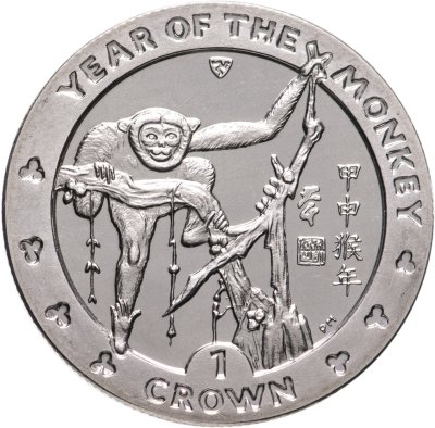 купить Остров Мэн 1 крона (crown) 2004 "Год обезьяны"