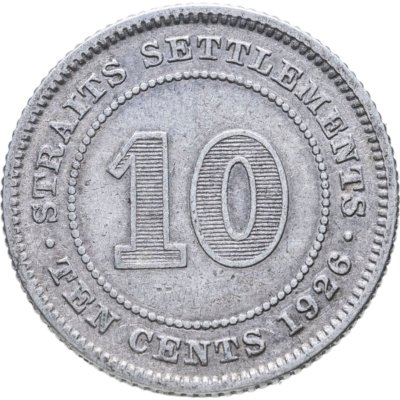купить Стрейтс Сетлментс 10 центов (cents) 1926