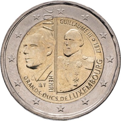 купить Люксембург 2 евро (euro) 2017 "200 лет со дня рождения Виллема III"