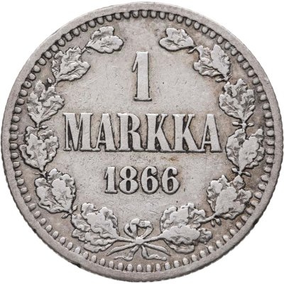 купить 1 марка 1866 S Российская Финляндия