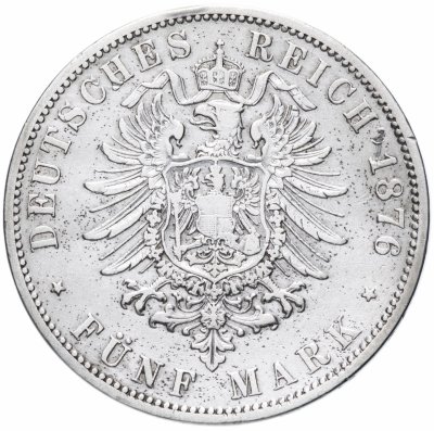 купить Германия (Пруссия) 5 марок (mark) 1876 A