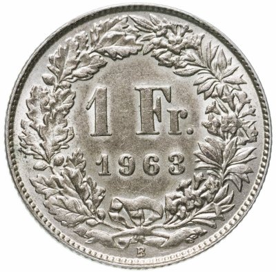 купить Швейцария 1 франк (franc) 1963