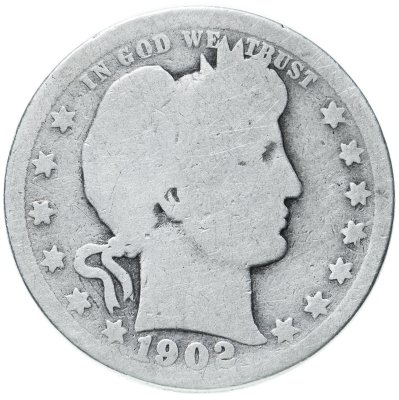 купить США 25 центов (квотер, 1/4 доллара, quarter dollar) 1902 Barber Quarter
