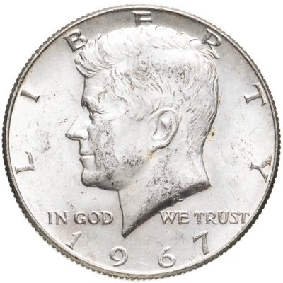 купить США 50 центов (1/2 доллара, half dollar) 1967 Kennedy Half Dollar (Кеннеди)
