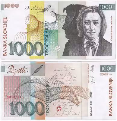 купить Словения 1000 толаров 2005